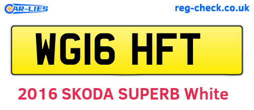 WG16HFT are the vehicle registration plates.