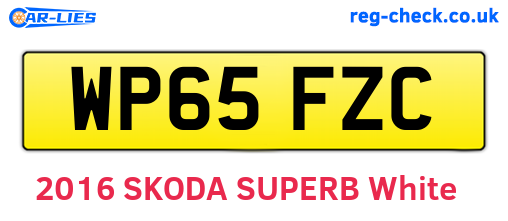 WP65FZC are the vehicle registration plates.
