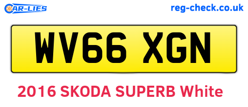 WV66XGN are the vehicle registration plates.