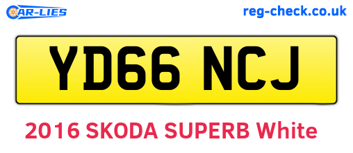 YD66NCJ are the vehicle registration plates.