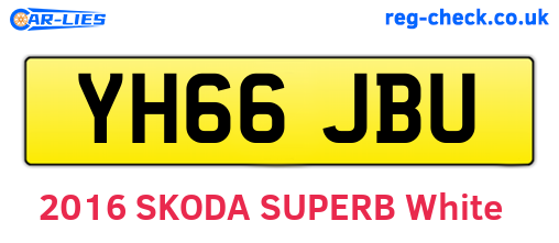 YH66JBU are the vehicle registration plates.