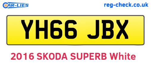 YH66JBX are the vehicle registration plates.