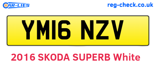 YM16NZV are the vehicle registration plates.