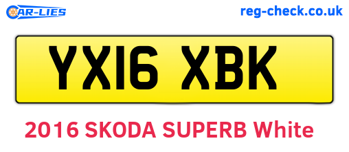 YX16XBK are the vehicle registration plates.