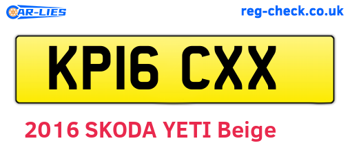 KP16CXX are the vehicle registration plates.