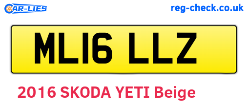 ML16LLZ are the vehicle registration plates.