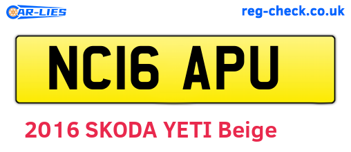 NC16APU are the vehicle registration plates.