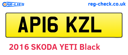 AP16KZL are the vehicle registration plates.