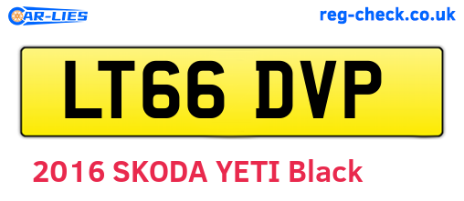 LT66DVP are the vehicle registration plates.