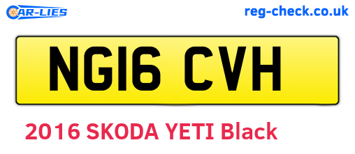 NG16CVH are the vehicle registration plates.