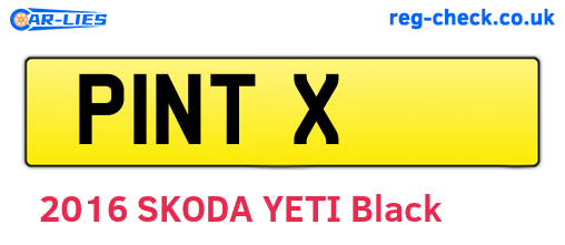 P1NTX are the vehicle registration plates.