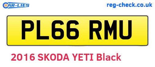 PL66RMU are the vehicle registration plates.