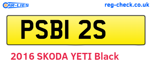 PSB12S are the vehicle registration plates.