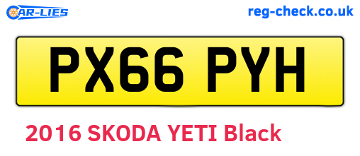 PX66PYH are the vehicle registration plates.