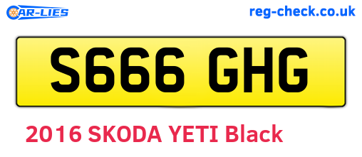 S666GHG are the vehicle registration plates.
