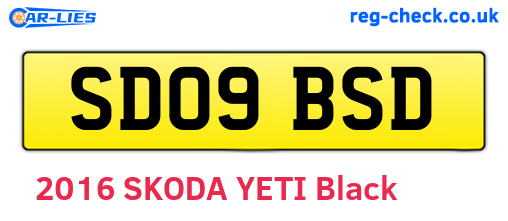 SD09BSD are the vehicle registration plates.