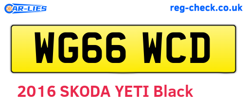 WG66WCD are the vehicle registration plates.