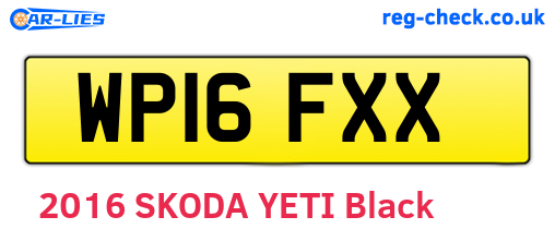 WP16FXX are the vehicle registration plates.