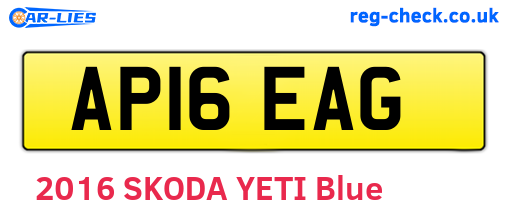 AP16EAG are the vehicle registration plates.