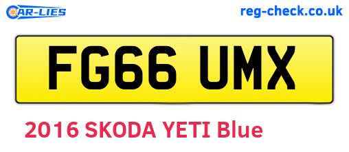 FG66UMX are the vehicle registration plates.