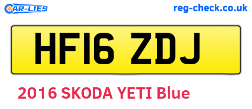 HF16ZDJ are the vehicle registration plates.