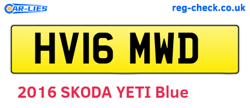 HV16MWD are the vehicle registration plates.
