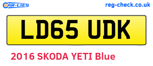 LD65UDK are the vehicle registration plates.