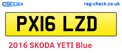 PX16LZD are the vehicle registration plates.