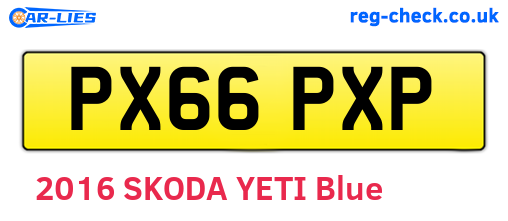 PX66PXP are the vehicle registration plates.