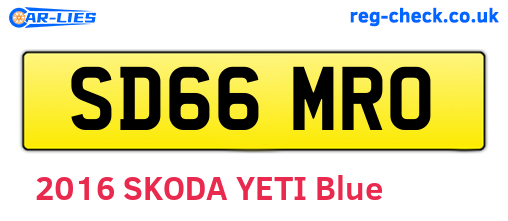 SD66MRO are the vehicle registration plates.