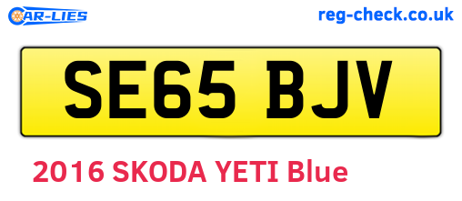 SE65BJV are the vehicle registration plates.