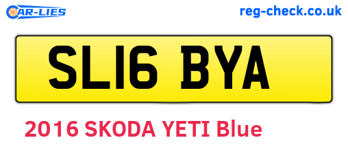 SL16BYA are the vehicle registration plates.