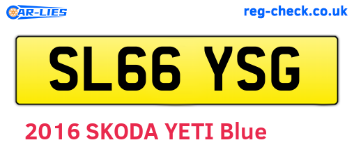SL66YSG are the vehicle registration plates.