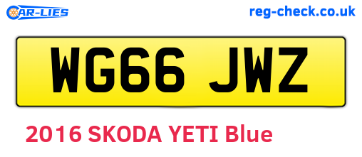 WG66JWZ are the vehicle registration plates.