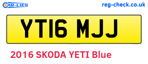 YT16MJJ are the vehicle registration plates.