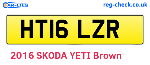 HT16LZR are the vehicle registration plates.