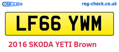 LF66YWM are the vehicle registration plates.