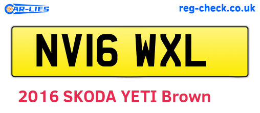 NV16WXL are the vehicle registration plates.