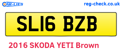 SL16BZB are the vehicle registration plates.