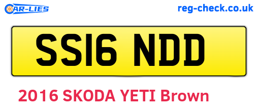SS16NDD are the vehicle registration plates.