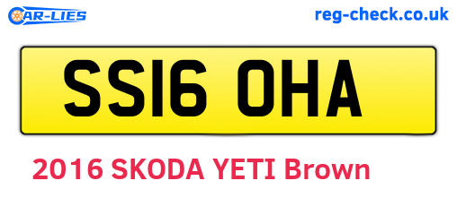 SS16OHA are the vehicle registration plates.