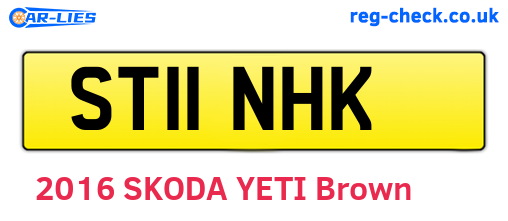 ST11NHK are the vehicle registration plates.