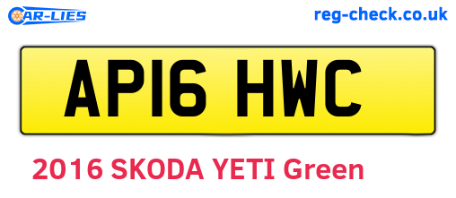 AP16HWC are the vehicle registration plates.