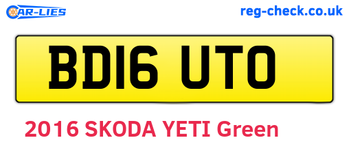 BD16UTO are the vehicle registration plates.