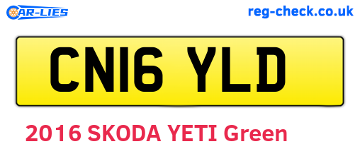 CN16YLD are the vehicle registration plates.