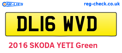 DL16WVD are the vehicle registration plates.