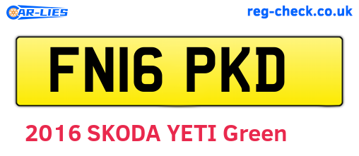 FN16PKD are the vehicle registration plates.