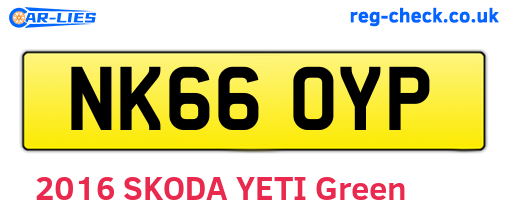 NK66OYP are the vehicle registration plates.