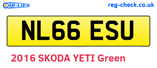 NL66ESU are the vehicle registration plates.