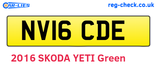 NV16CDE are the vehicle registration plates.